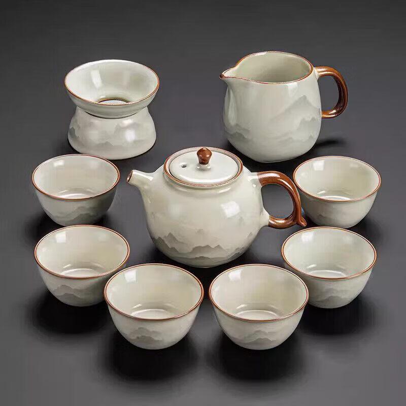 Qiwei 2026 Ru Kiln Ceramic Kung Fu Tea Set