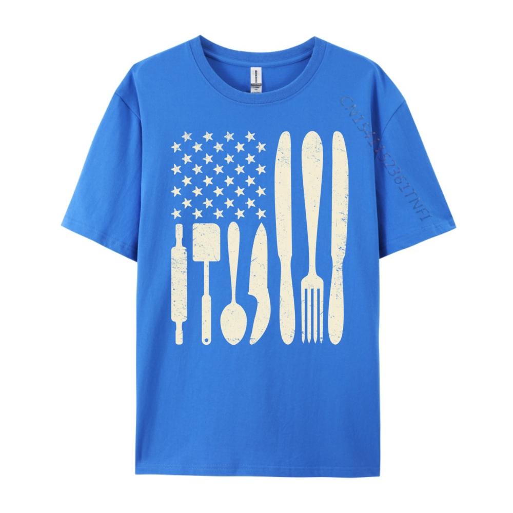 Kochmesser Amerikanische Flagge Patriot Einfaches Hemd Herrenkleidung Markenkleidung Herren Geschenke Vegan