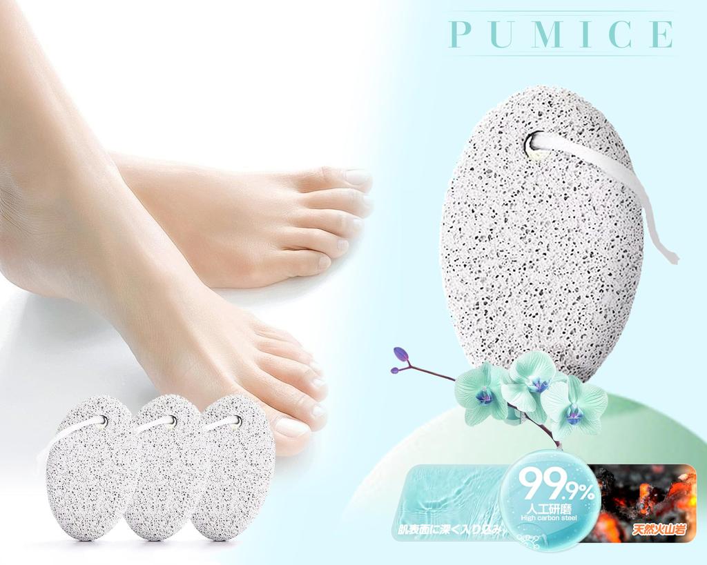 Natural Pumice Stone for Exfoliating Foot Care Hanging Natural Pumice Stone with Set of Foot Foot Pumice Bath Promotes Blood Smooth Skin Reusable