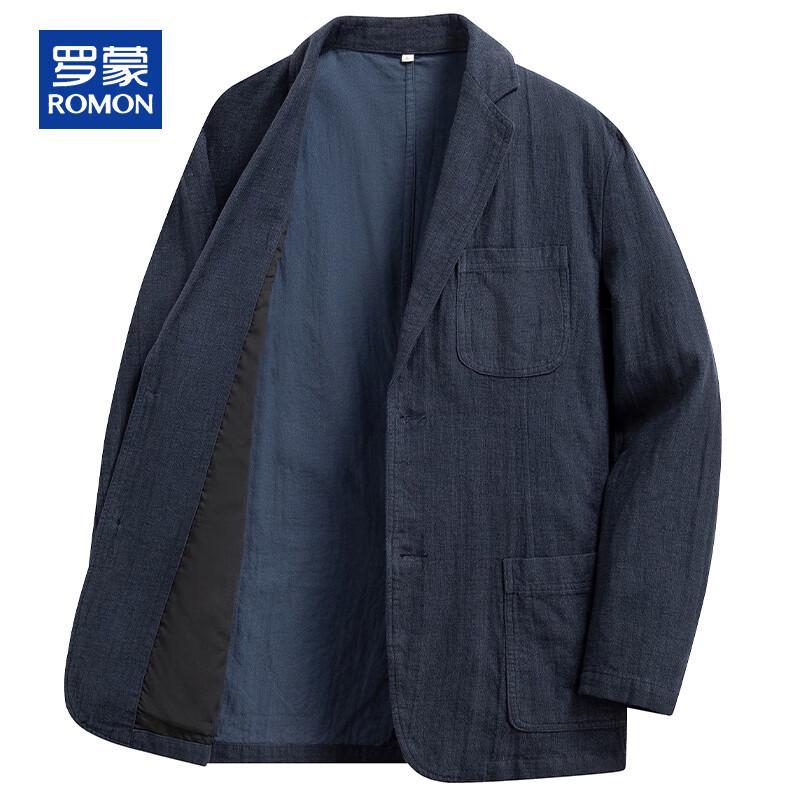 

ROMON Men s 100% Pure Linen Casual Suit Jacket L