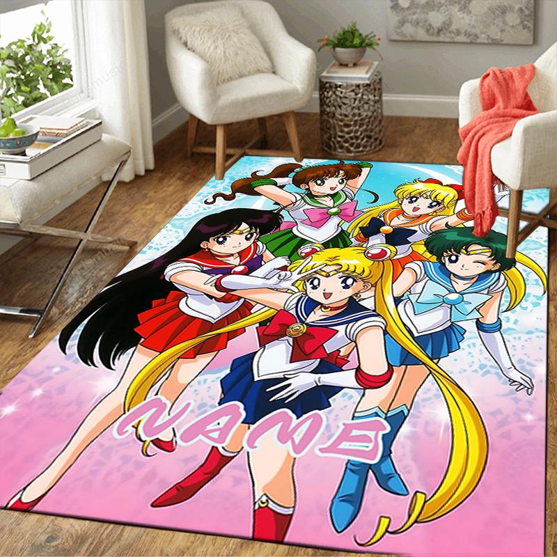 Custom 1Pc Sailor Moon Teamup Rug Office Carpet Indoor Outdoor Entrance Doormat Nonslip Soft And Comfortable Living Room D2915250