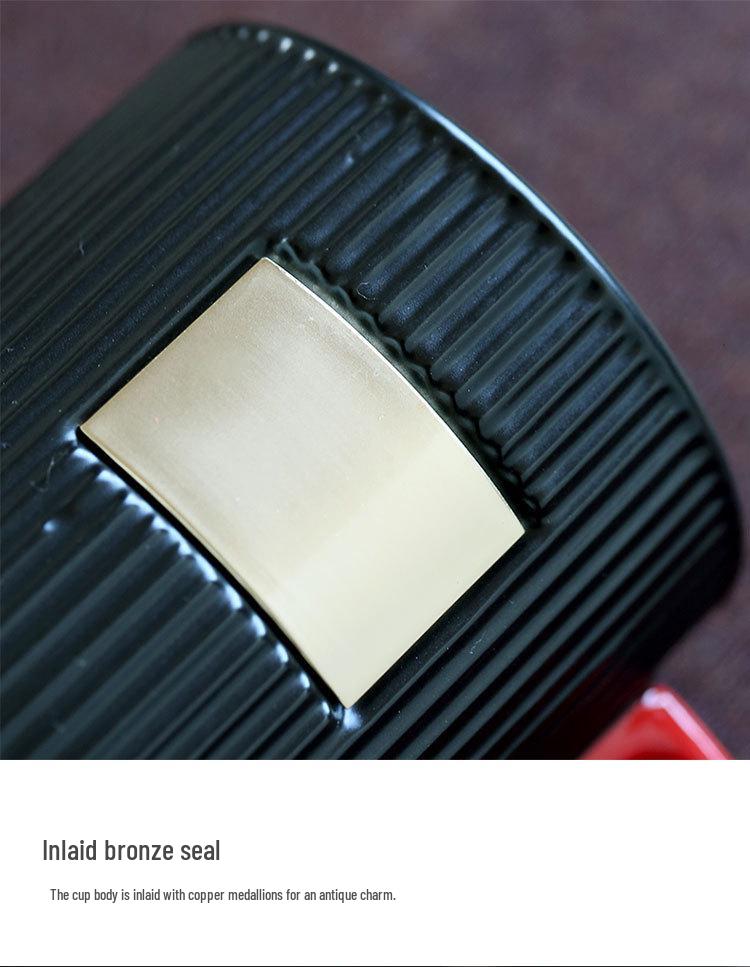 Door Starbucks geïnspireerde koffiemokken met verticale strepen - Amerikaanse stijl