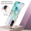 For Xiaomi Redmi 11A 4G/12C 4G TPU Case with IMD Marble Pattern Electroplated Back Cover