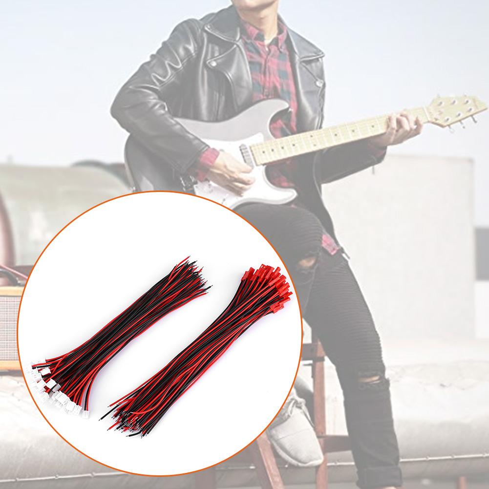 50Pcs Universal Female Male 2Pin Extension Wire Cable Electric Guitar Accessories 21cm