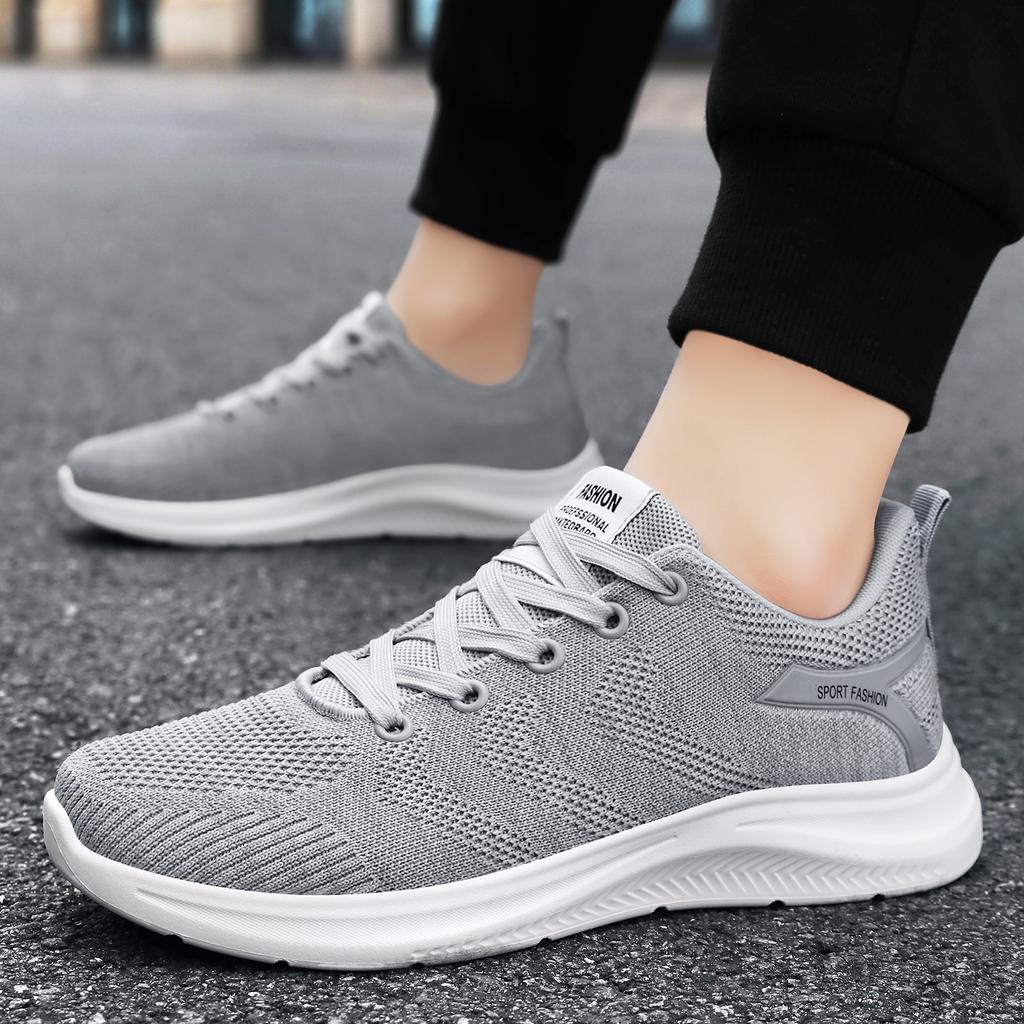 Sneakers Men's Summer New Single Shoes Versatile Casual Lightweight Soft Sole Fly-woven Mesh Comfortable Running Shoes