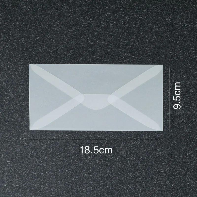 50pcs/lot Blank Translucent Envelope for Invitations Postcards European Giftbox Message Card Envelopes Wedding Business Letters