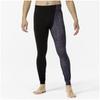 Graphic Long Size Black Baseball/Softball Fleece-Lined Tights, L,