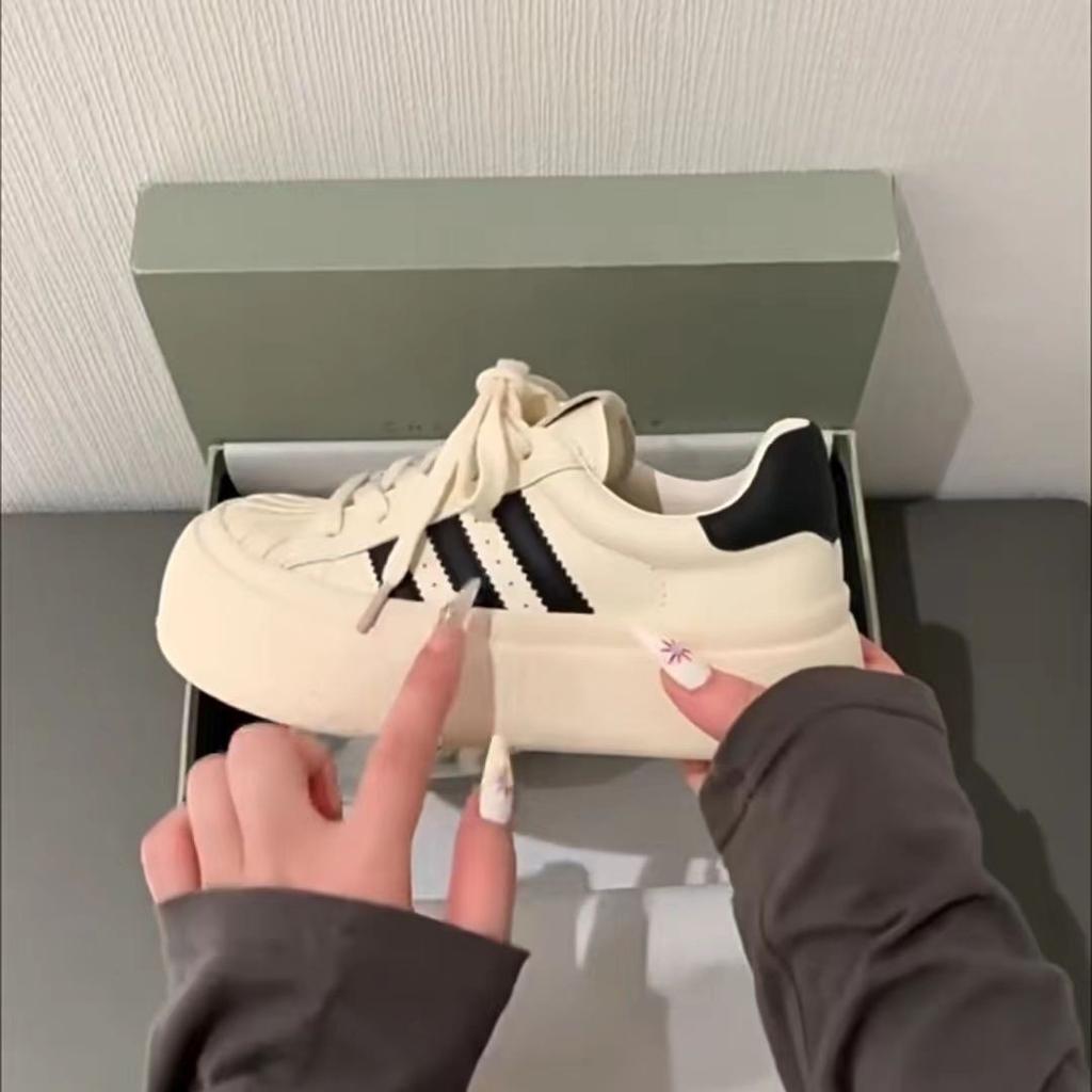 Shell Head Black Board Shoes Women's 2025 Spring New Platform Leisure Sports Big Head Cute Doll Shoes High Value