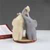 2 Pcs Couple Long-nosed Elephant Silicone Candle Mold Animal Plaster Crystal Epoxy Resin Decorative Ornaments Tools