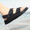 Herren Klettverschluss Sandalen Slipper Herren Sommer Plateau Keilabsatz Pantoletten Atmungsaktive Hausschuhe Bequeme PVC Schuhe Atmungsaktive Strandschuhe
