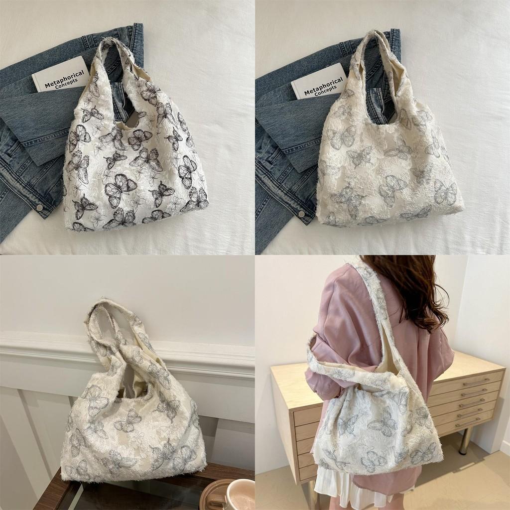 Trendy Japanese-inspired Large Capacity Shoulder Bag For Artistic And Casual Summer Looks