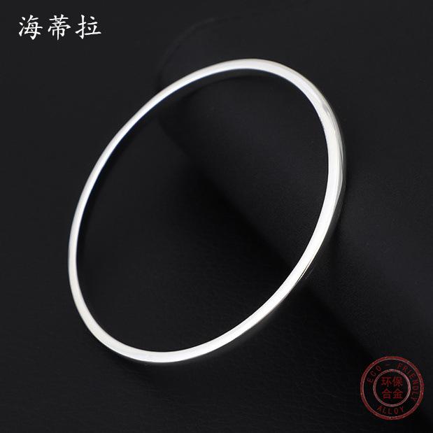 Schlichter Ring Roségold Armband Kalter Wind ins Rund Glänzend Herren- und Damen Vielseitiges Geschlossenes Armband