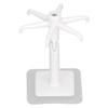 No Punch Unique Shape Hook Rotatable Storage Holder Wall Hanger for Home Bathroom(White )