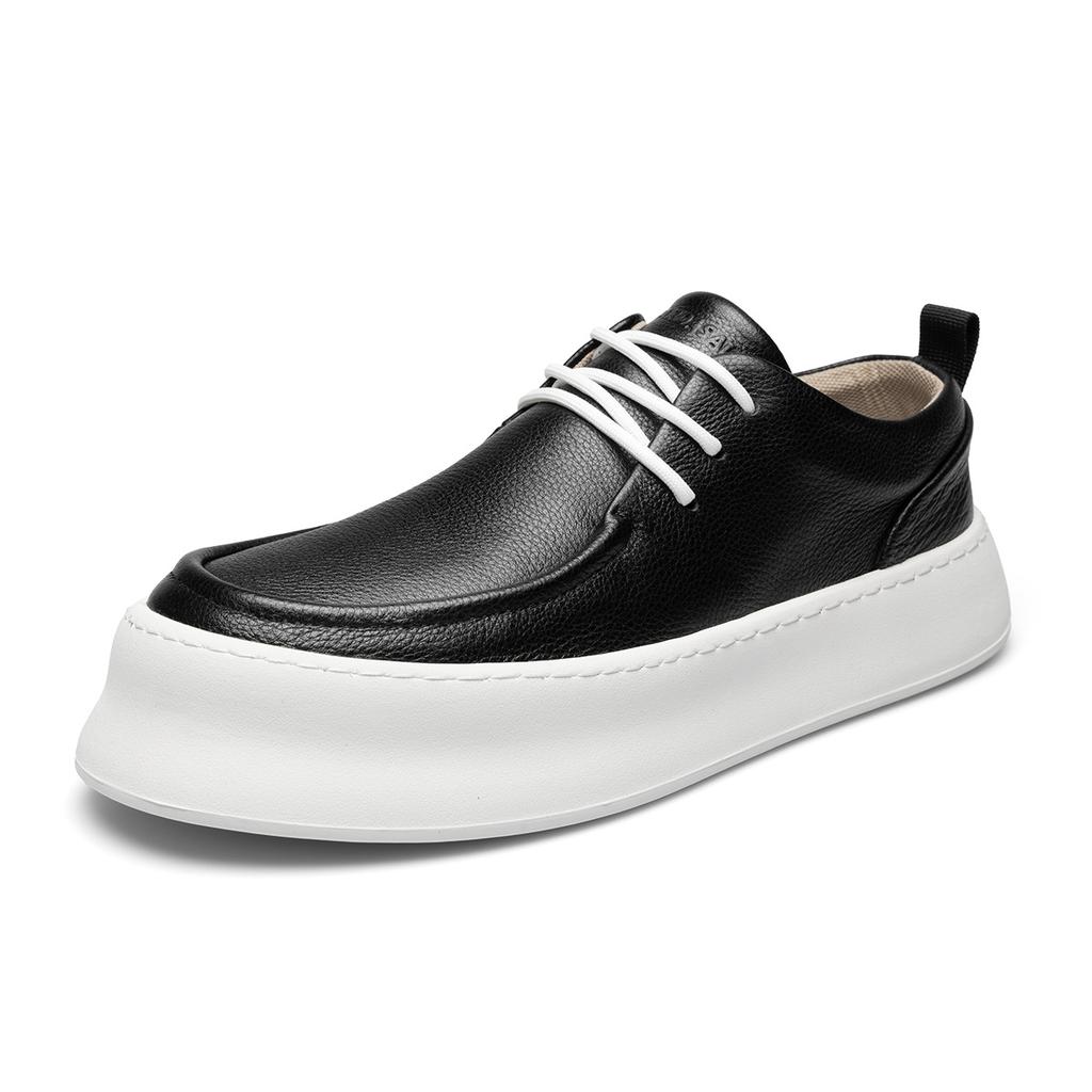 2025 Direct Supply Men's Shoes Spring New Casual Board Shoes Thick-soled Breathable Low-top Martin Boots One-pedal Trendy Shoes