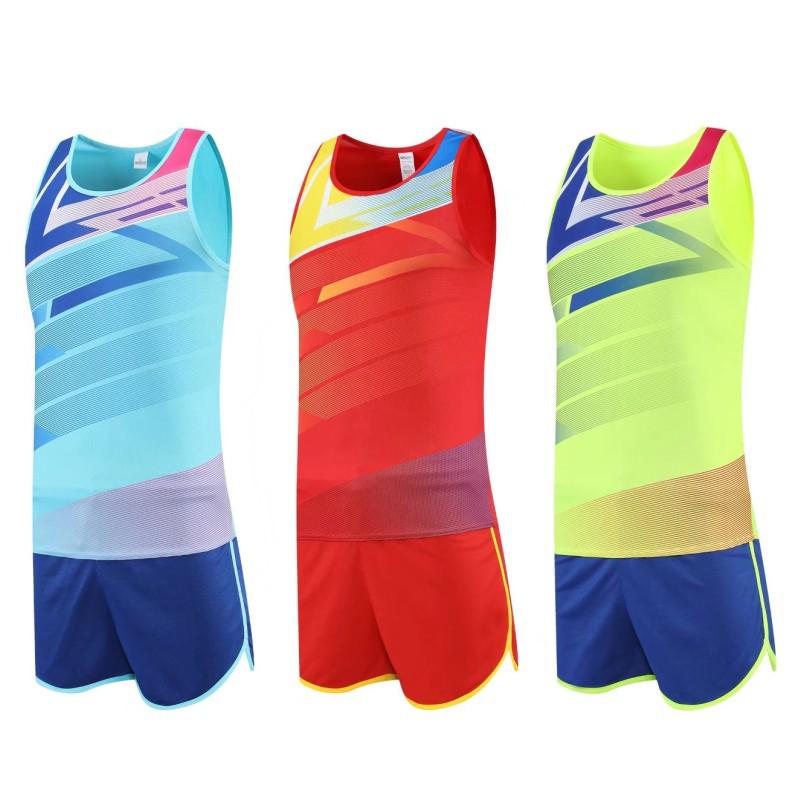 Men's and Women's Track & Field Sportswear: Student Training & Competition Running Vest Set