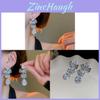 Elegant Silver Needle Zircon Water Drop Drop Earrings For Ladies Office Wear