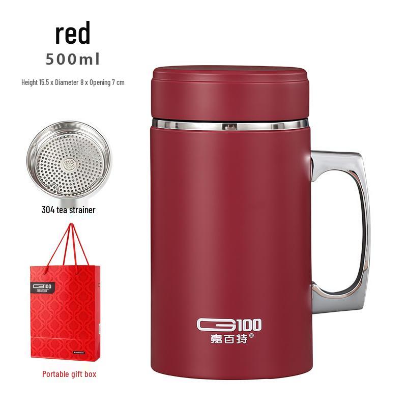 Stainless Steel Thermos Mug with Handle - Custom Logo for Office, Business Events, Parties, and Anniversaries