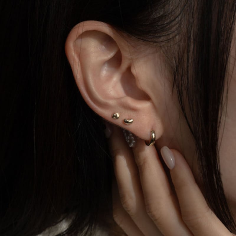 youngglow 14k kidney bean piercing