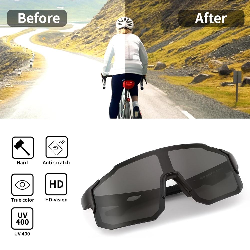 Windproof & Anti-Fog Ski UV400 Outdoor Sports Sunglasses for Men Women Cycling Goggles for Riding Running Hiking Skiing Fishing