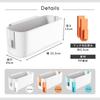 Ideamall Bedside Storage Crib Pocket Storage Box with Hanging Hooks (White)