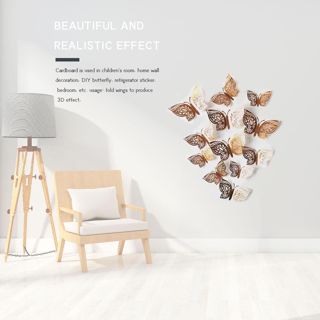 Adhesivos de pared con forma de insecto, Calcomanías de pared huecas de cartón para decoración del hogar