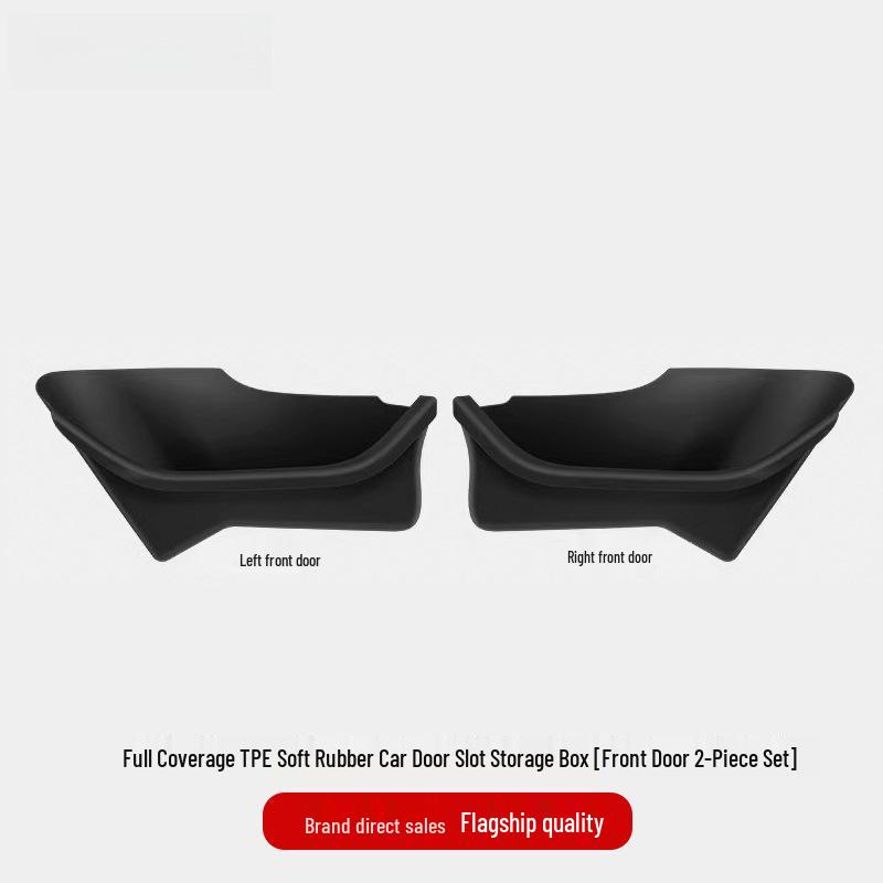 Tesla Model Y/3 Verbesserte Türablagebox & Schlitzmatten-Set