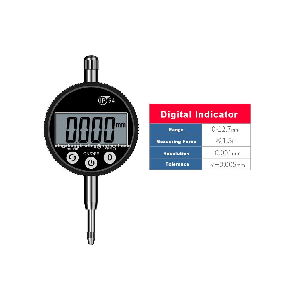 IP54 Oil Proof Electronic Digital Dial Indicator 0-12.7mm Resolution 0.01mm 0.001mm Oil-proof