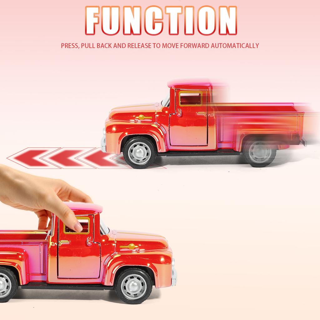1:36 1955 Classic Chevrolet's Pickup Truck Sound and Light Alloy Car Models New Year Gift For Kids