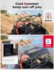 KEMIMOTO UTV Soft Roof for CF-MOTO ZFORCE 500/800 Trail, 800 EX,1000 7000-2604B0 Black Rooftop Brown Transparent Film