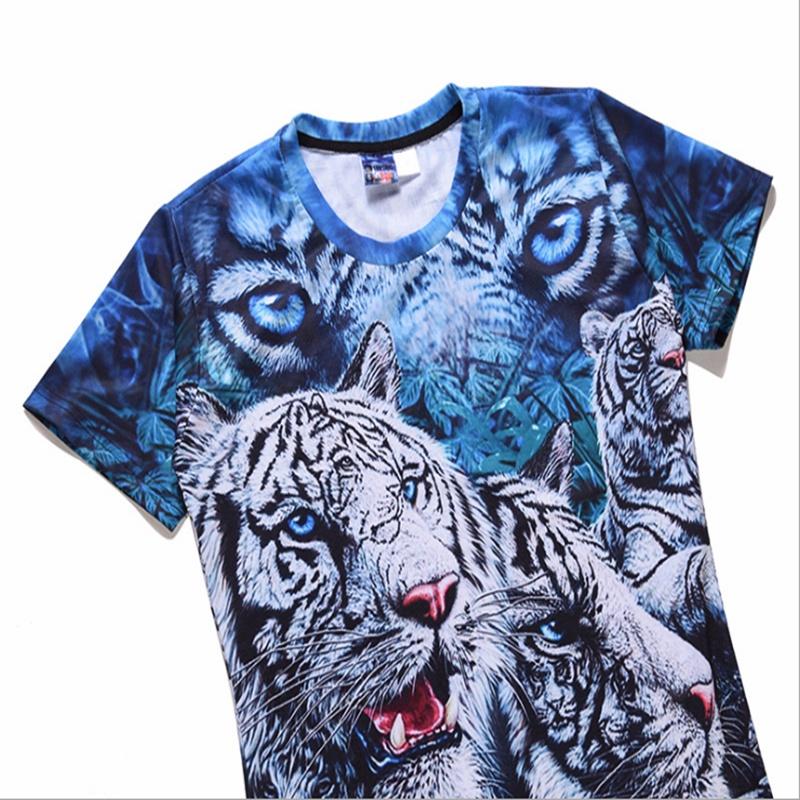 Versatile Short Sleeves Tiger Design T-shirt In Soft Cotton For All Seasons And Occasions