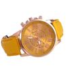 Women’s Fashion Rose Gold Quartz Watch with Multi-Color Leather Strap