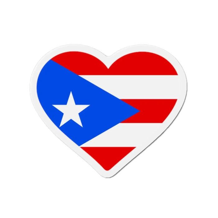 Aimant Coeur Drapeau Porto Rico - Multicolore - 6 cm - 50 pièces - Résine synthétique - Mixte