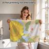 Smiling Cat Sunflower Hand Towel, Super Absorbent Bathroom Towel