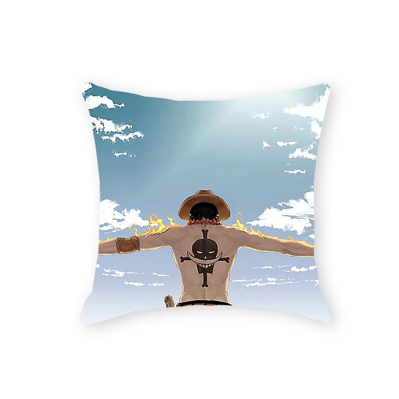 One Piece Anime Plush Pillow - Soft Cartoon Cushion for Sofa or Living Room