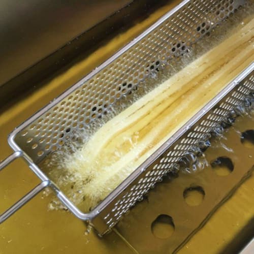 Jesnoe Stainless Steel French Fry Basket, Long Fries Potato Chip Container, Perfect for French Fries, Potato Chip Squeezer, Kitchen Tool