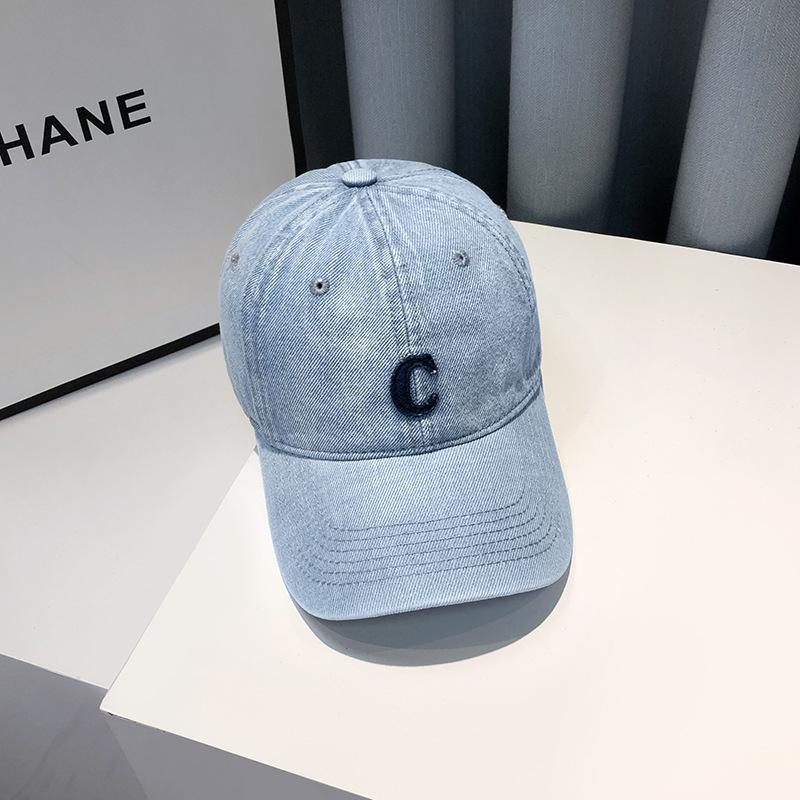 

Кепка мужская и женская трендовая ретро мягкая кепка с буквой C бейсболка ковбой летняя универсальная кепка с маленьким козырьком adjustable