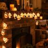 Halloween Decorative String Lights Ghost Pumpkin Witch Design for Outdoor Scene Setup Holiday Lighting Battery Operated