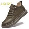 Fashion Genuine Leather Heightening Shoes Elevator Shoes Height Increase Shoes Men Height Increase Insole 6CM Men Sneakers Sport Shoes