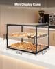 Bakery Display Case, 2-Tier Commercial Countertop Pastry Display Case, Clear Acrylic Bread Box for Kitchen, Party Cake Cabinet with Sliding Door for