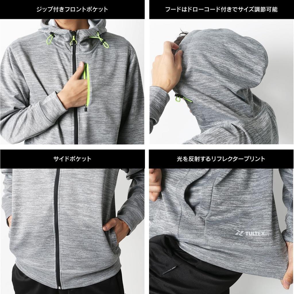 Running Wear Top and Bottom Sweat Quick Special Order [Tartex] Men's Jersey, Set, Absorbent, Drying, (4L, Charcoal)