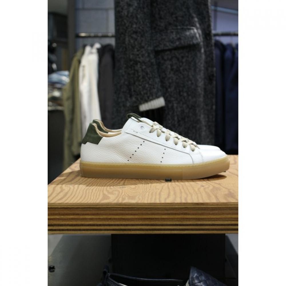 [    ] Mario Weißes Nappaleder Wildleder-Einsatz Vintage Sneaker F aFo511wh