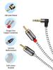 Cablecreation naar RCA Stereo Audio Conversiekabel Compatibel met 3,5 mm Y-Splitter Kabel, Smartphones/MP3-spelers/Luidsprekers/Tablets/Home