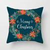 Merry Christmas Printed Pillowcase Christmas Style Cushion Cover Home Sofa Decor Throw Pillowcase