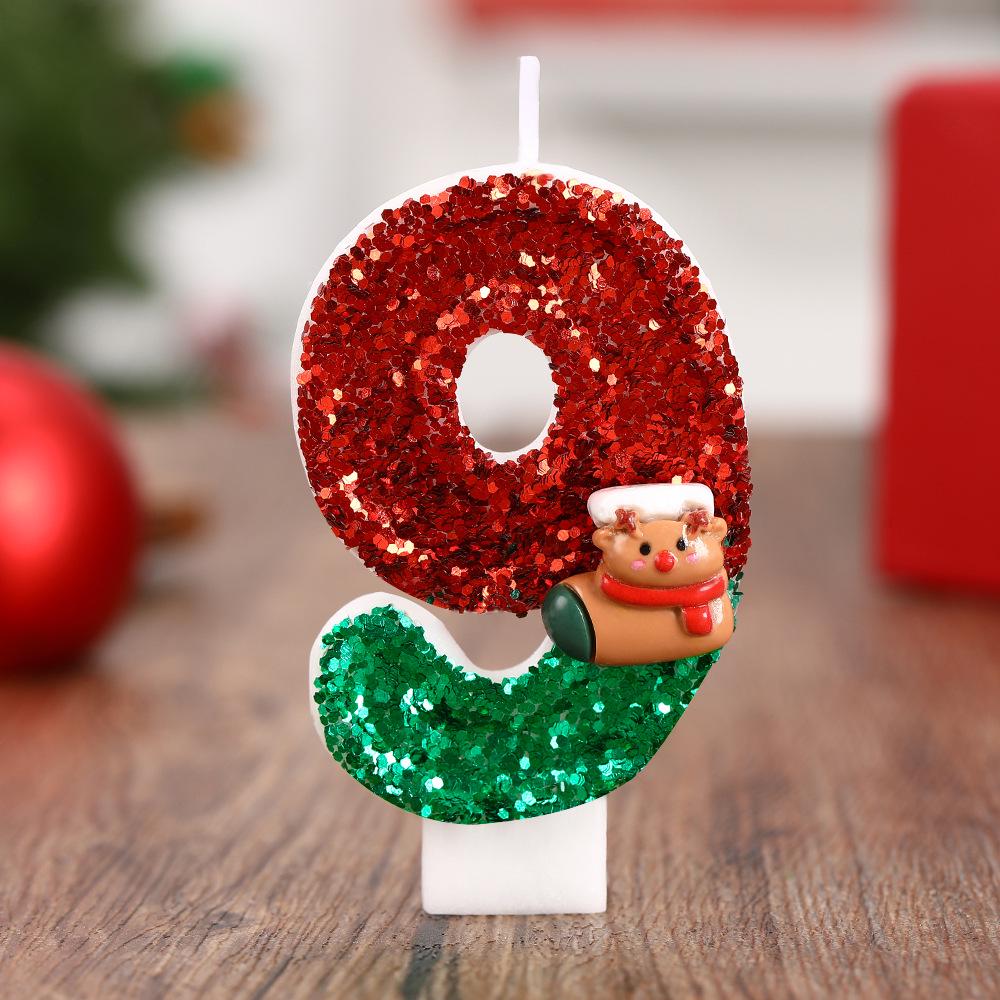 Creative Cartoon Deer Christmas Stockings Cake Decoration Candles – Perfect for Holiday Parties