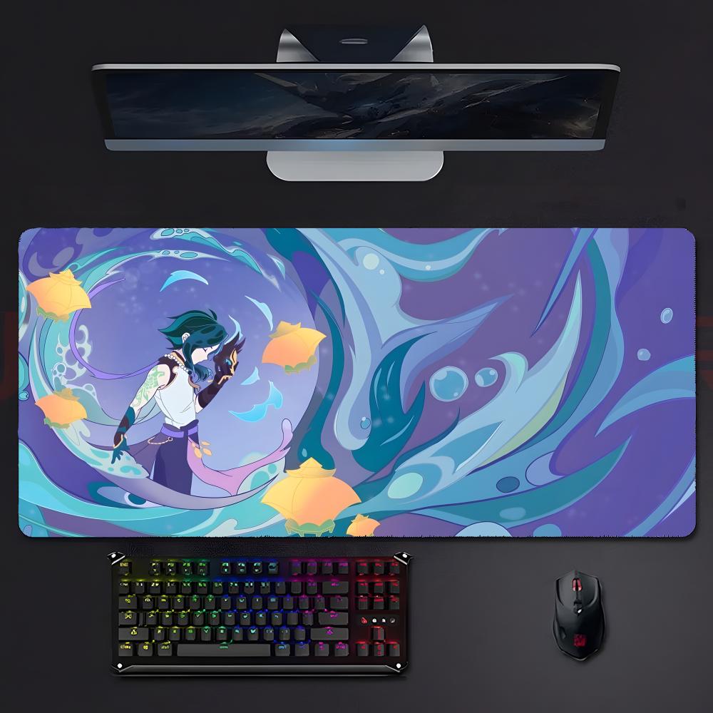 Genshin Impact Cool Xiao Mouse Pad Large Gaming Mousepad With Stitched Edges Thickened Desk Mat Pc