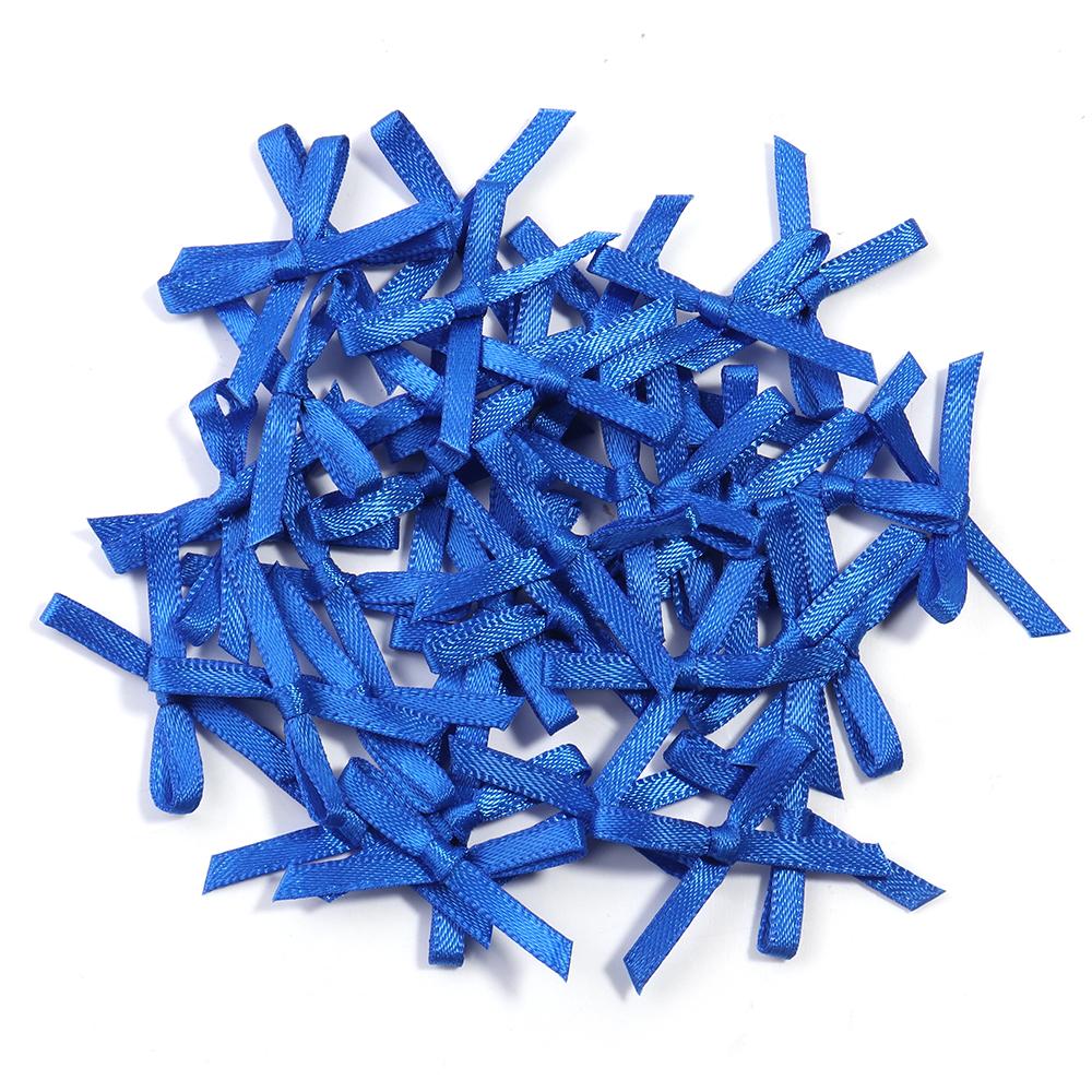 50Pcs/pack Color Ribbon Bows Fashion Small Size Satin Ribbon Bow DIY Handmade Crafts Hairpin Hair Grip for Party Home Decoration
