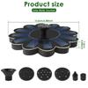 Solar Fountain Pump Bird Bath Fountain Garden Outdoor Water Pool Pond Floating Decor With 5 Nozzles Solar Panel