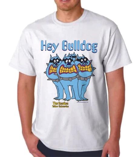 HEY BULLDOG BLUE MEANIES T-shirt BEATLES YELLOW SUBMARINE T-T-shirt TEE 2XL