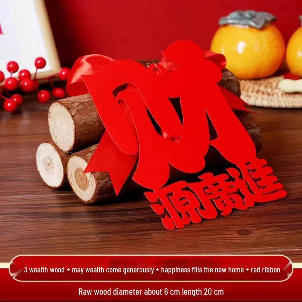 New Home Housewarming Gifts: Firewood Figurines & Joyful Decorations for Wealth and Welcome