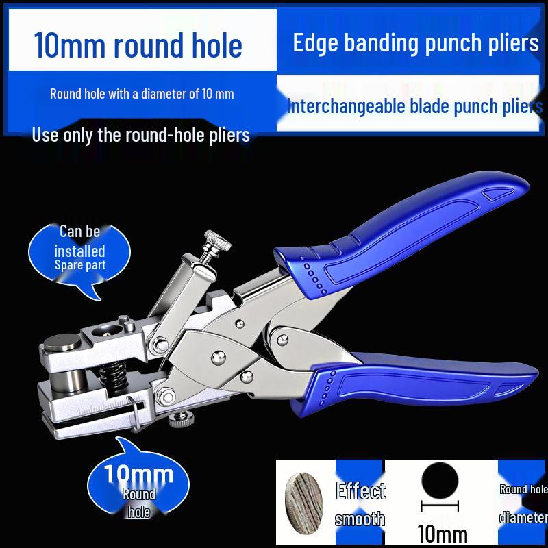 East Tour Multifunctional Edge Banding Hole Punch Woodworking Tool with Screw Hole Cover Pliers